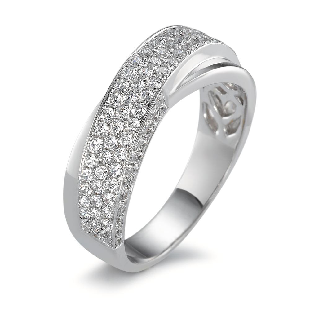 Bague Argent Zircone blanc Rhodié-552862