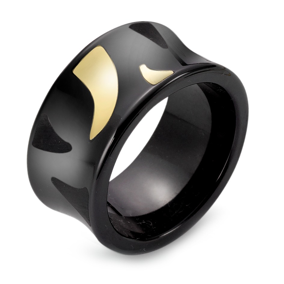 Bague Or jaune 14K, Céramique-555276
