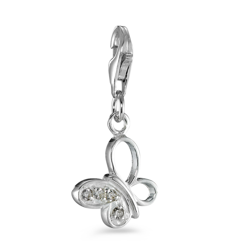 Charms Silber Zirkonia Schmetterling 12 mm-555439