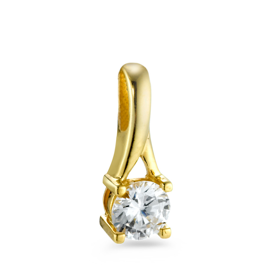 Pendentif Or jaune 9K Zircone blanc-555776