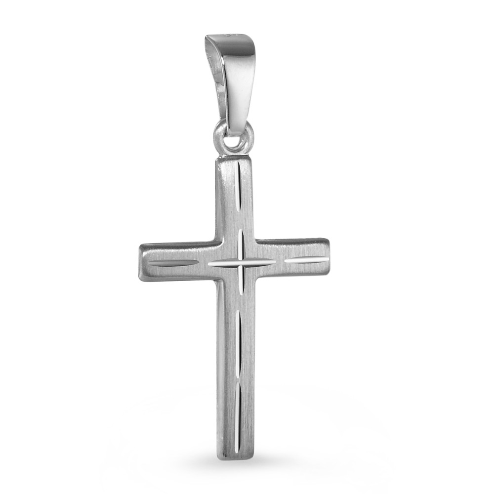 Pendentif Or blanc 18K Croix-556965