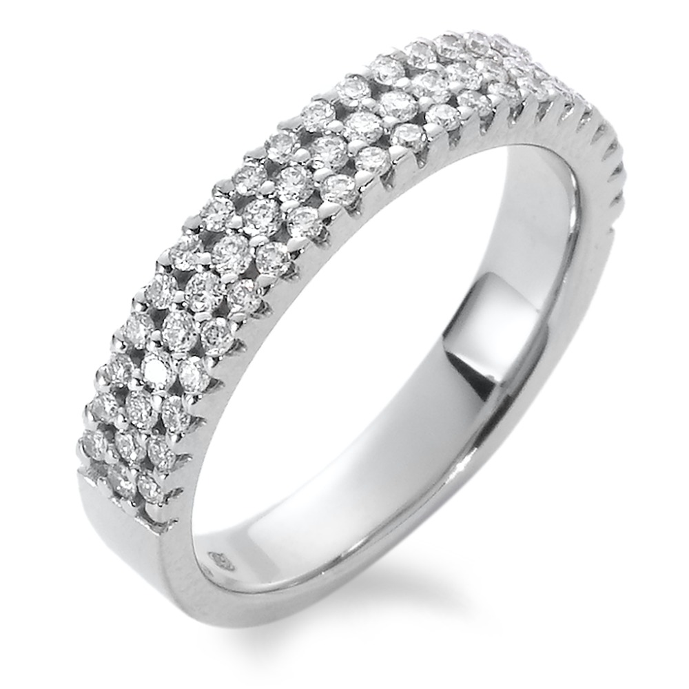 Bague Or blanc 18K Diamant blanc, 0.45 ct, 64 Pierres, brillant, tw-vsi-558043
