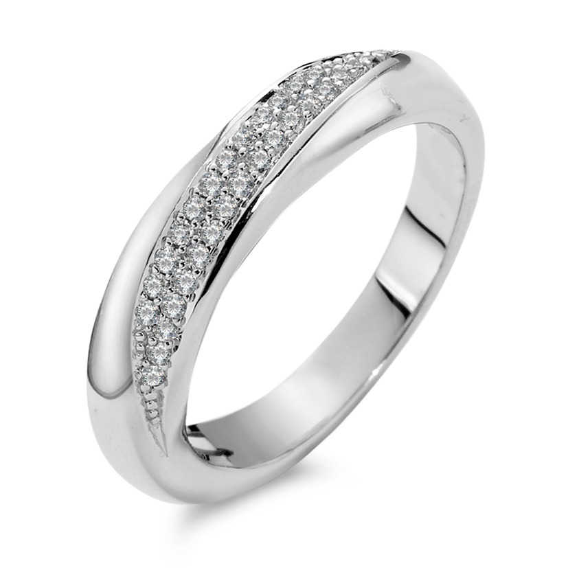 Bague Or blanc 18K Diamant blanc, 0.20 ct, 40 Pierres, brillant, w-si-558049