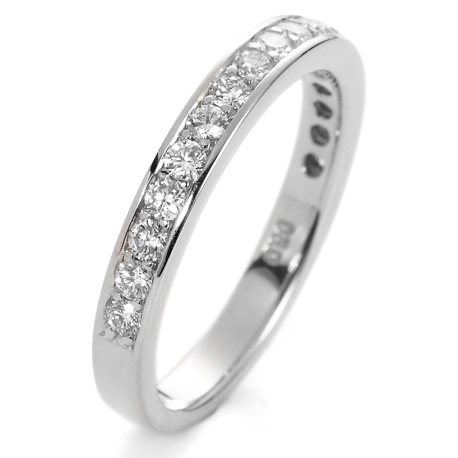 Bague d'éternité Or blanc 18K Diamant blanc, 0.50 ct, 17 Pierres, brillant, w-si-558199