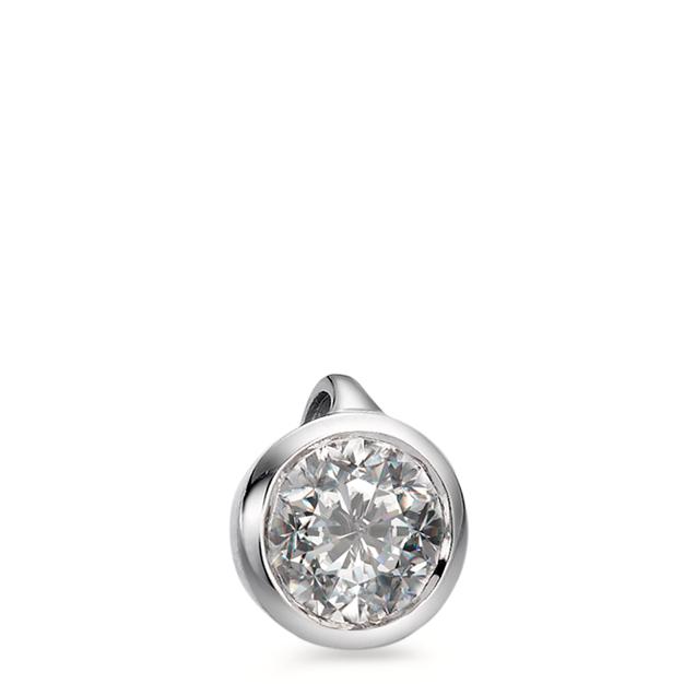 Pendentif Or blanc 18K Diamant blanc, 0.25 ct, brillant, w-si Ø5.5 mm-558251