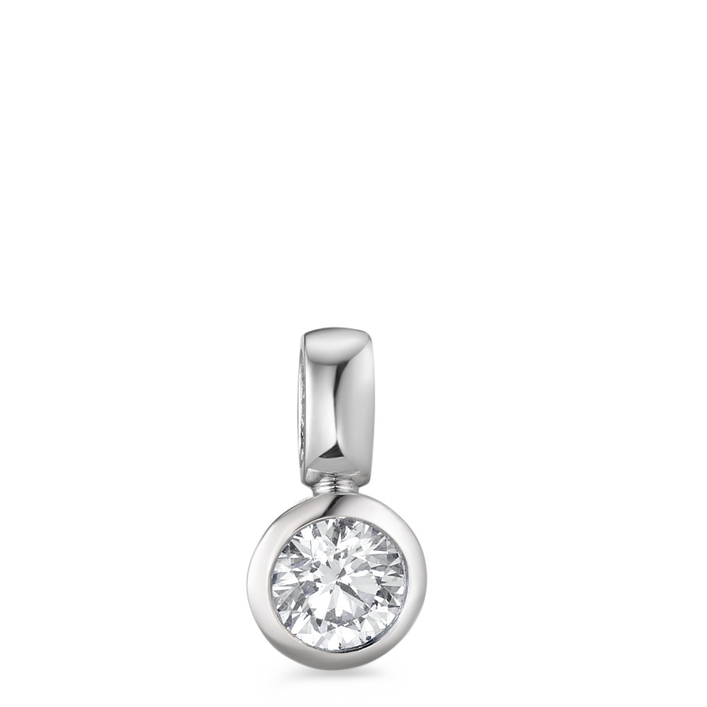 Pendentif Or blanc 18K Diamant blanc, 0.75 ct, brillant, w-si, IGA-558280