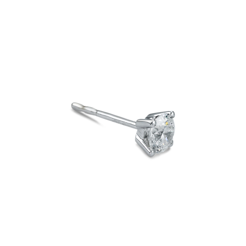 Clous d'oreille à l'unité Or blanc 18K Diamant blanc, 0.37 ct, w-si Ø4.5 mm-558622