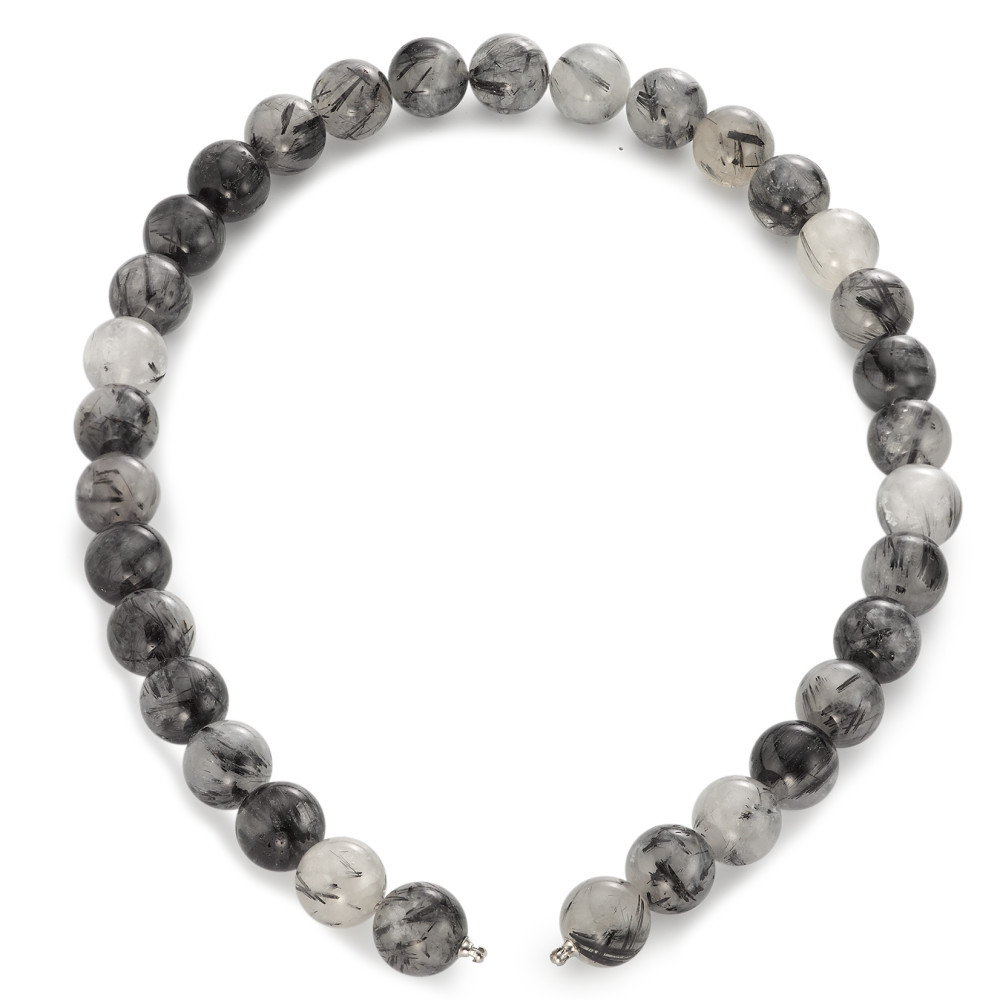 Collier Acier inoxydable Cristal de roche multicolore, 14 mm, Onyx 16 mm 45 cm Ø14 mm-558885