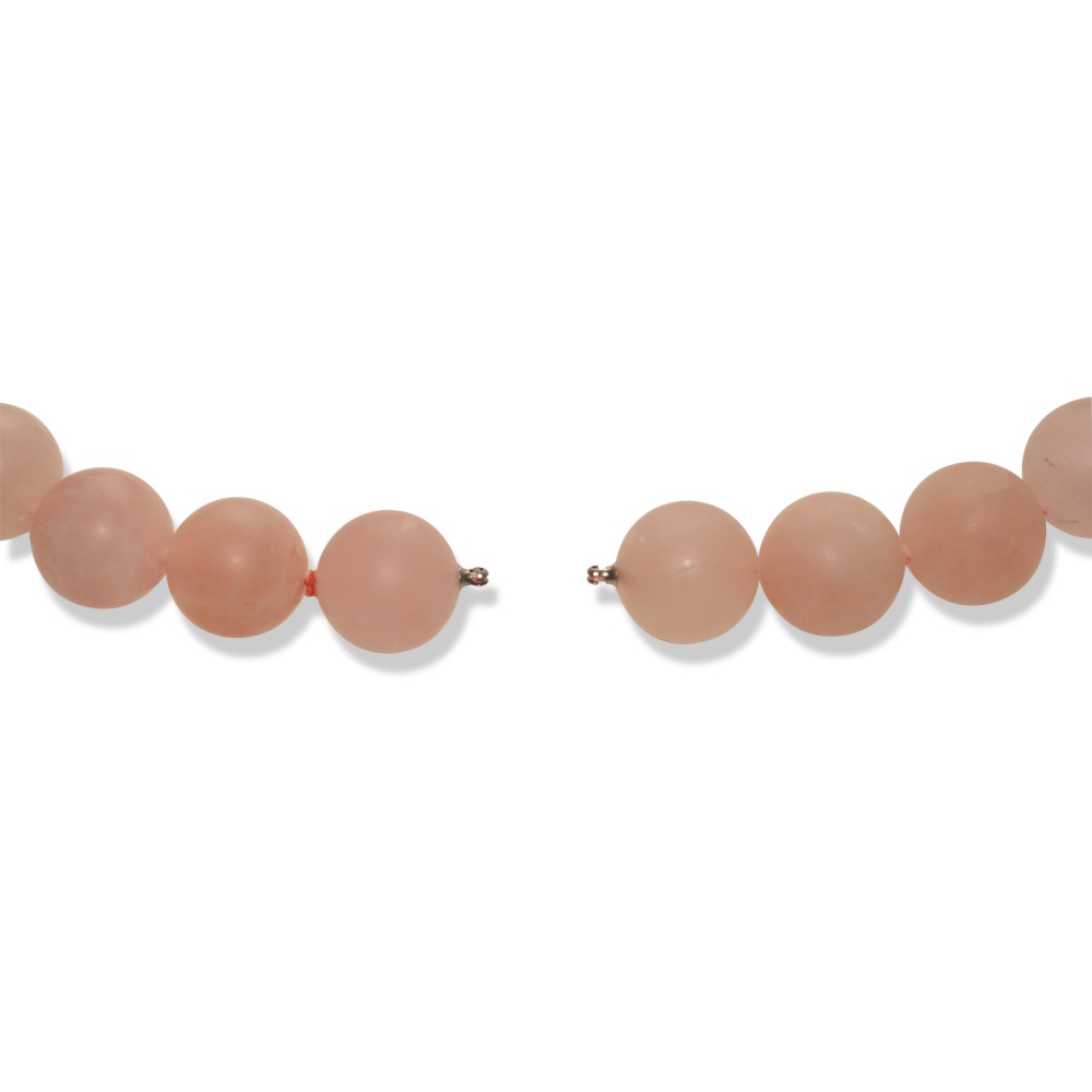 Collier Acier inoxydable Quartz rose rose 46 cm Ø18 mm-558891