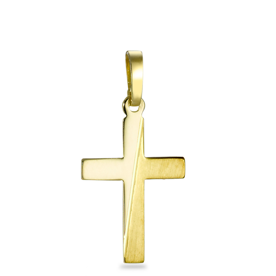 Pendentif Or jaune 9K Croix-560049