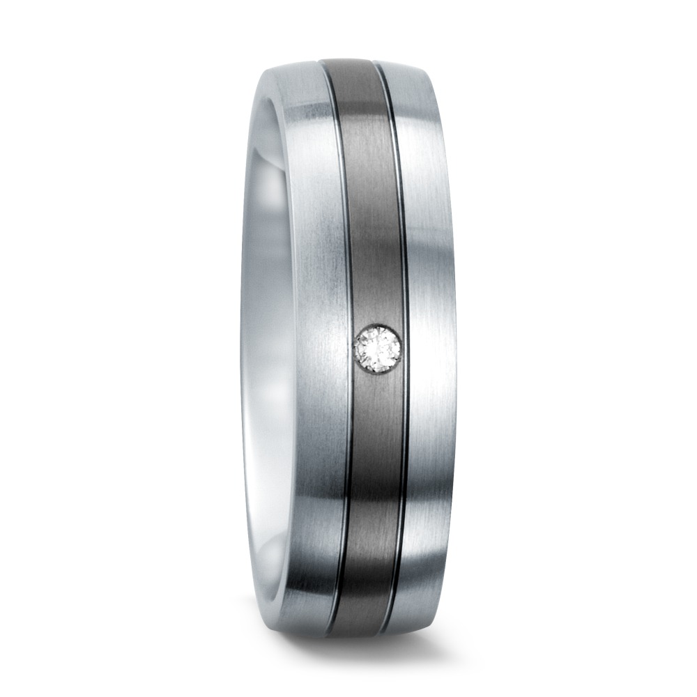 Alliance Titane, Acier inoxydable Diamant 0.02 ct, w-si-560746