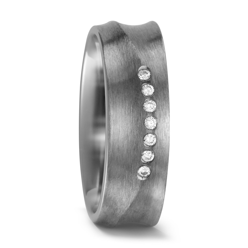 Alliance Titane Diamant blanc, 0.07 ct, 7 Pierres, w-si-560775