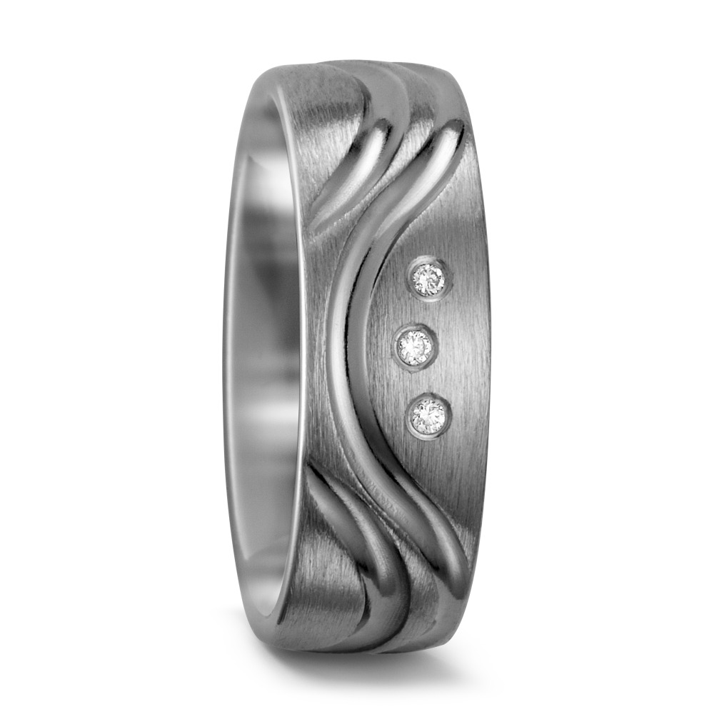 Alliance Titane Diamant blanc, 0.03 ct, 3 Pierres, w-si-560784