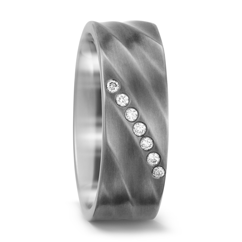 Alliance Titane Diamant blanc, 0.07 ct, 7 Pierres, w-si-560822