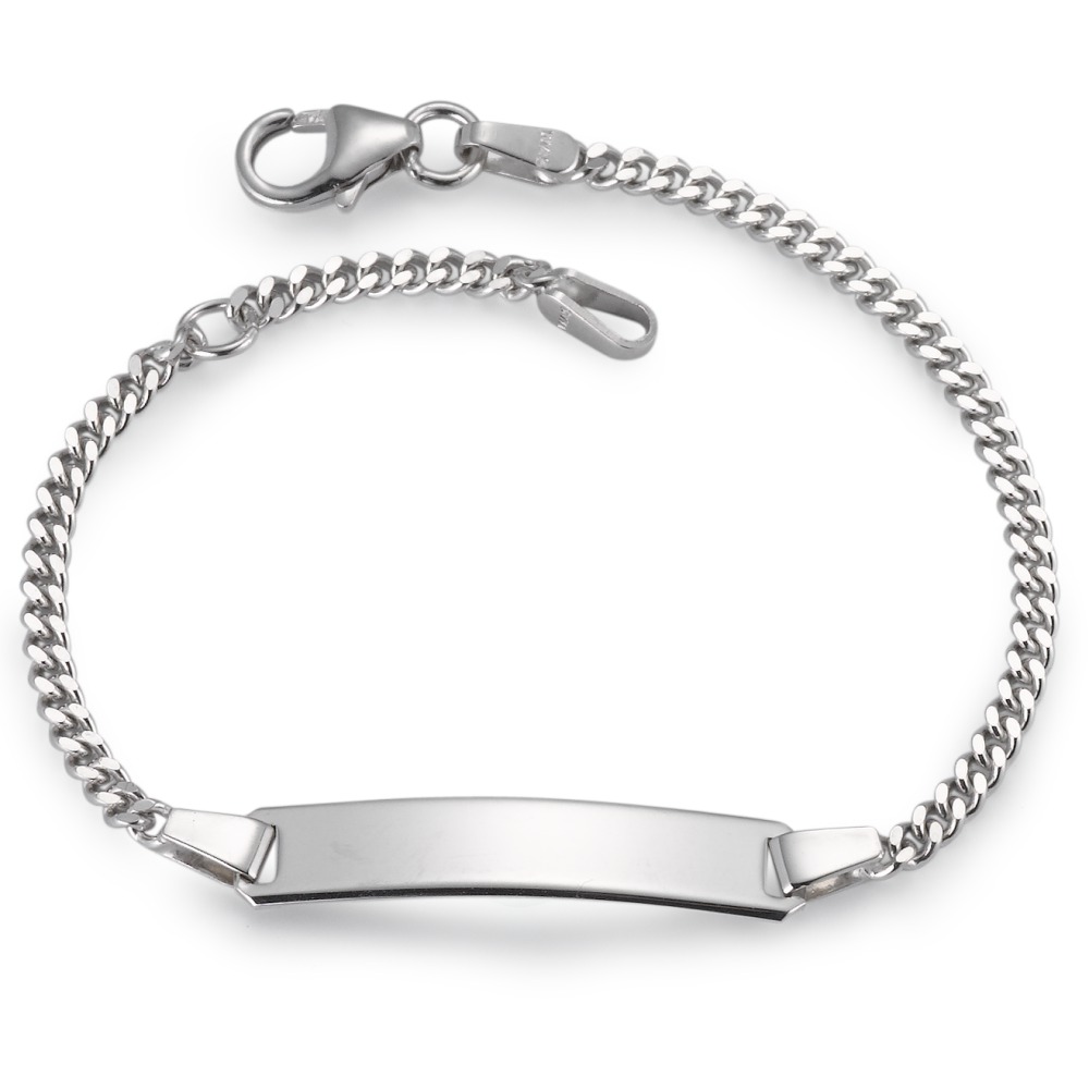 Gourmette avec gravure Or blanc 9K 16-18 cm-561232