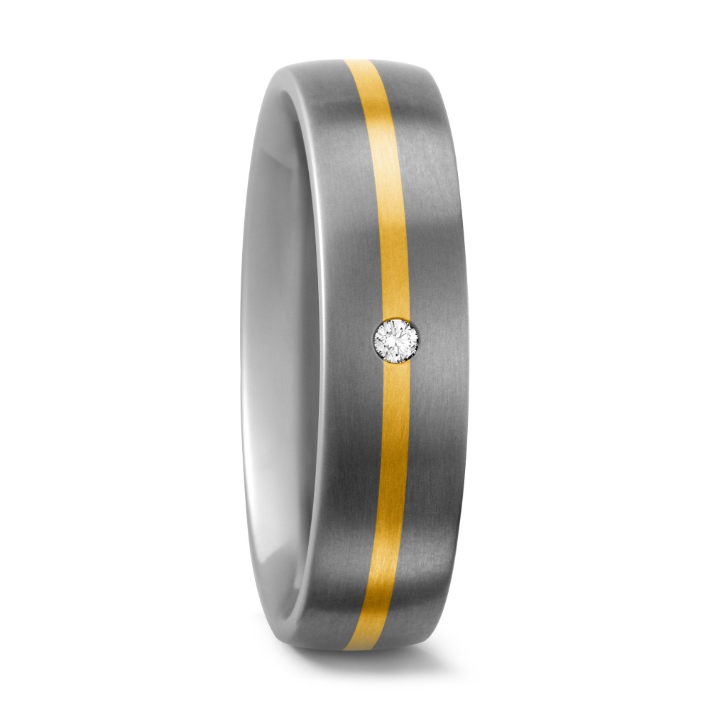 Alliance Titane, Or jaune 18K Diamant blanc, 0.02 ct, w-si-561982