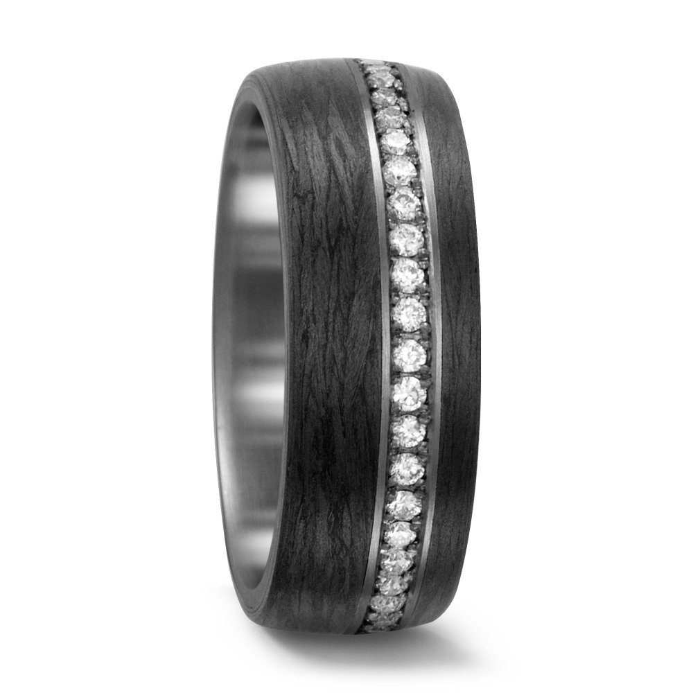 Alliance Palladium 950, Carbone Diamant blanc, 0.25 ct, 25 Pierres, w-si-562407