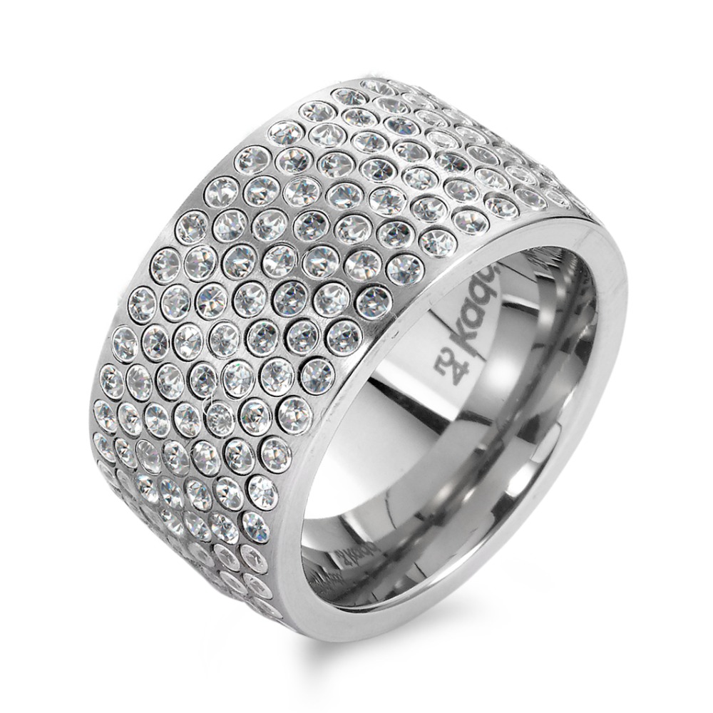 Bague Acier inoxydable Zircone blanc-562846