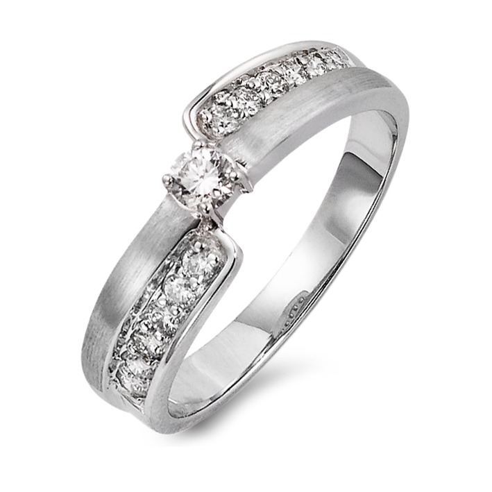 Bague Or blanc 18K Diamant 0.28 ct, 13 Pierres, w-si-563071