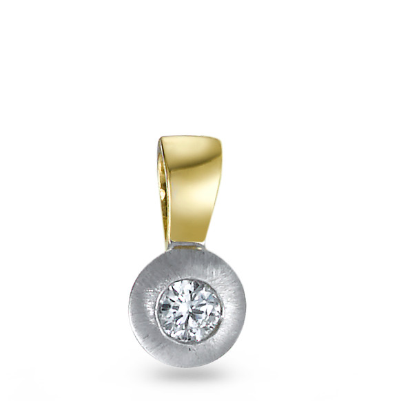 Pendentif Or jaune 18K, Or blanc 18K Diamant 0.05 ct, w-si-563083