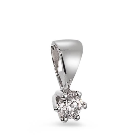 Pendentif Or blanc 18K Diamant 0.10 ct, w-si-563097