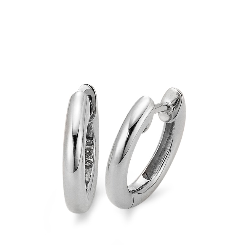 Créoles à charnières Or blanc 18K-563117