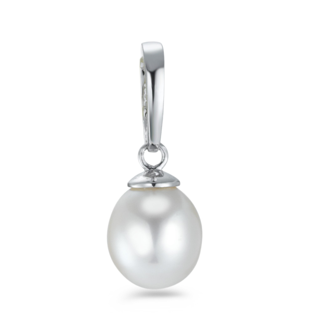 Pendentif Or blanc 18K perle d'eau douce, 8.5 mm-563330