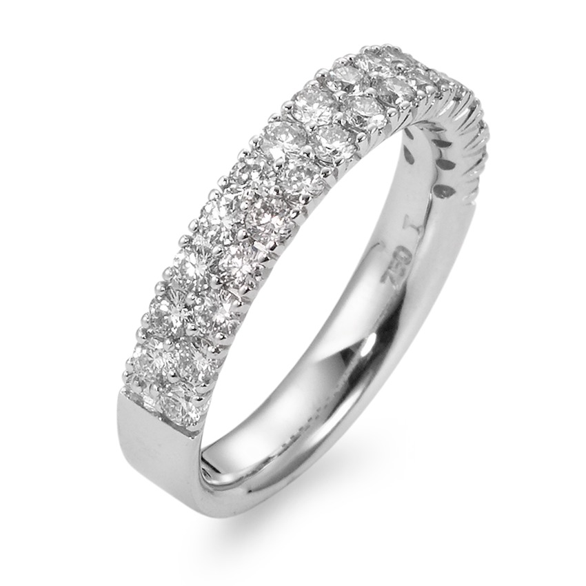 Bague Or blanc 18K Diamant 0.84 ct, 29 Pierres, w-si-563338