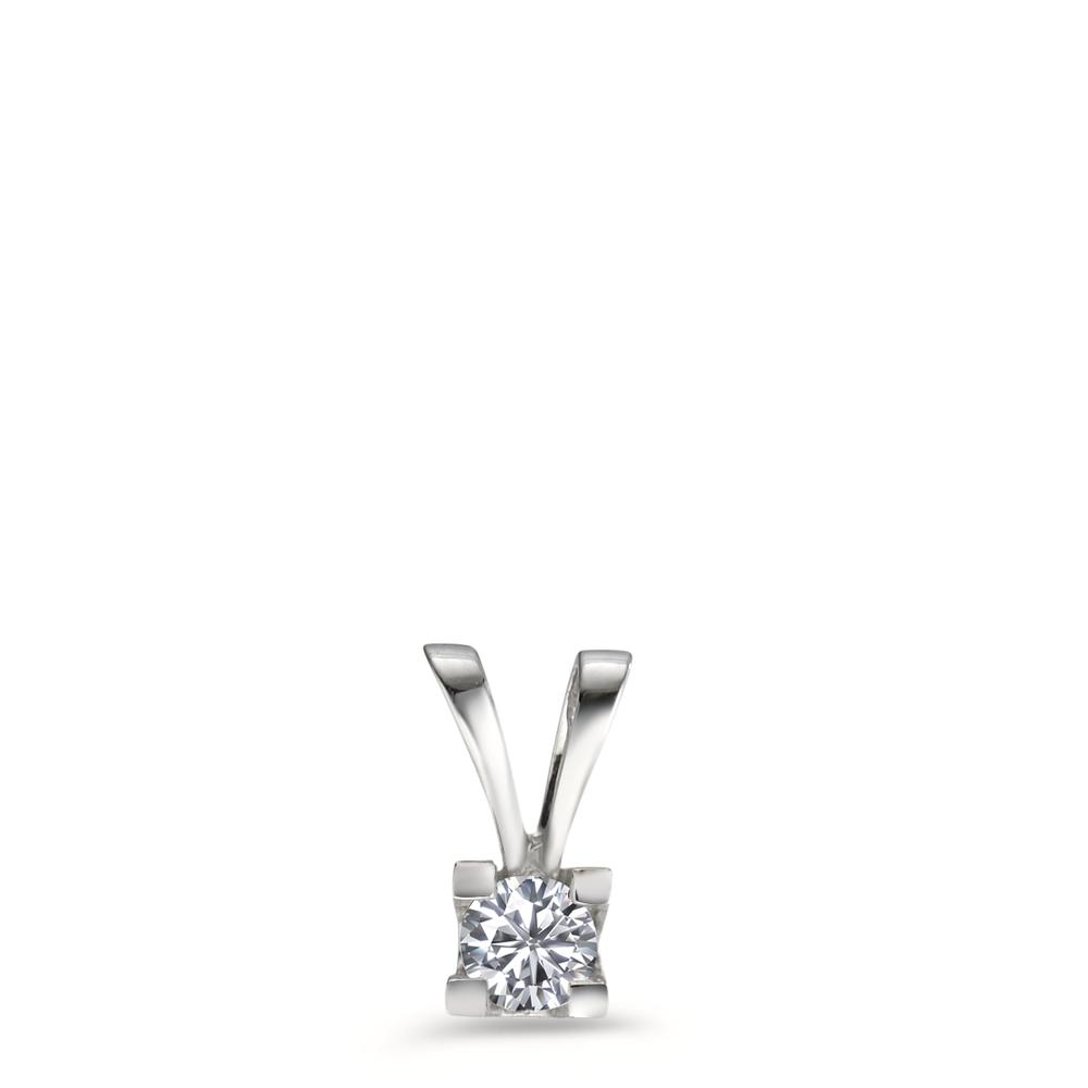 Pendentif Or blanc 18K Diamant 0.15 ct, w-si-563510