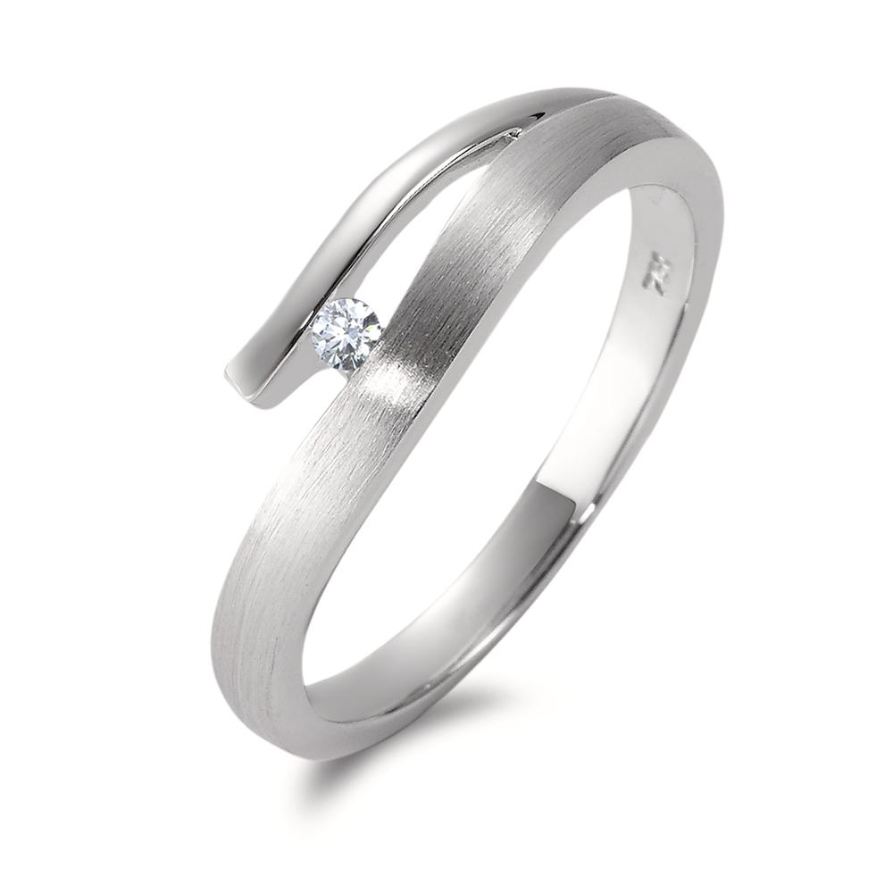 Bague Or blanc 18K Diamant 0.03 ct, w-si-563747