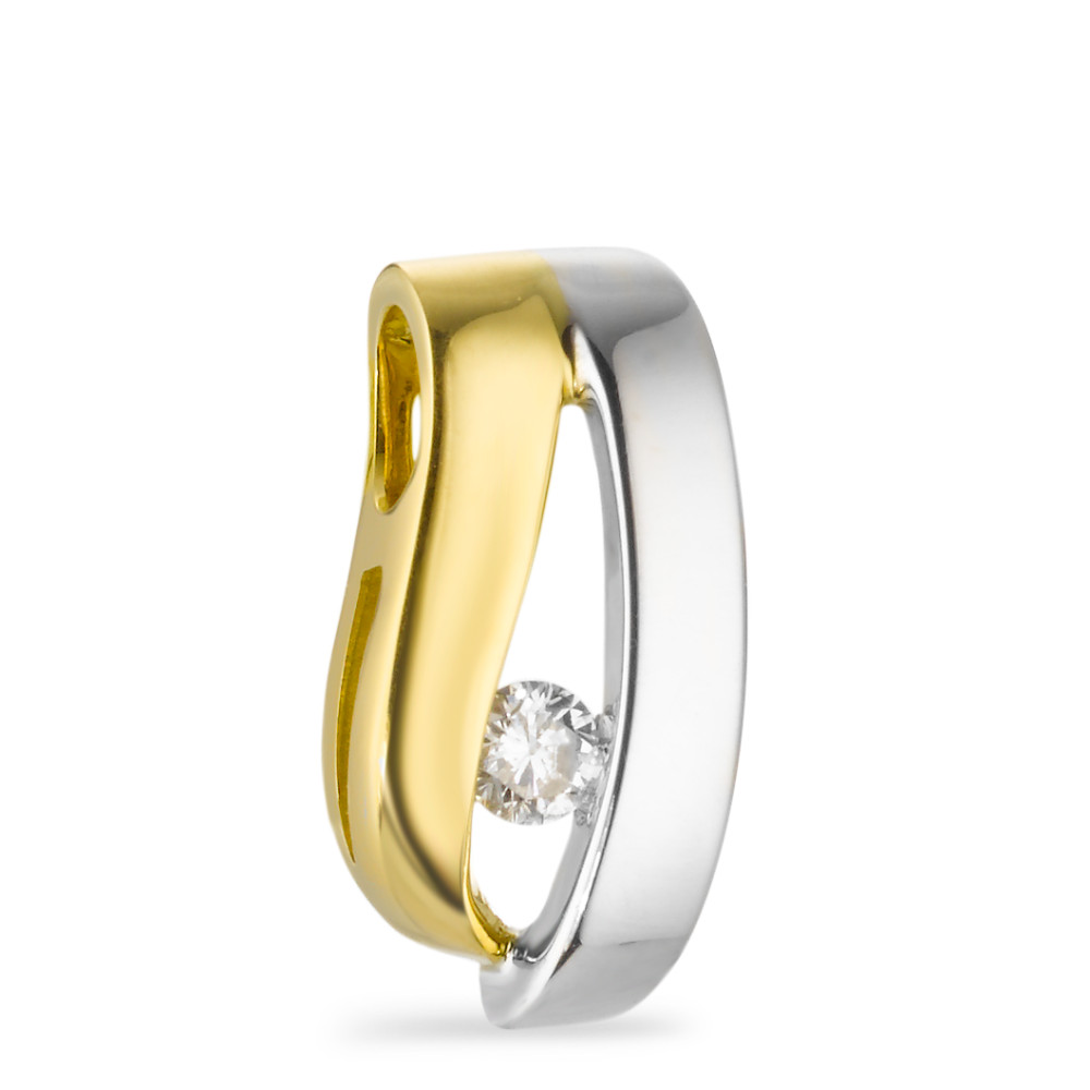 Pendentif Or blanc 18K, Or jaune 18K Diamant 0.08 ct, w-si-563757
