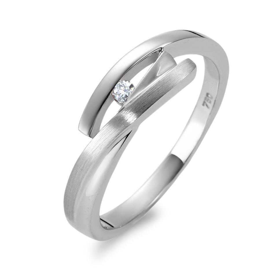 Bague Or blanc 18K Diamant 0.03 ct, w-si-563769