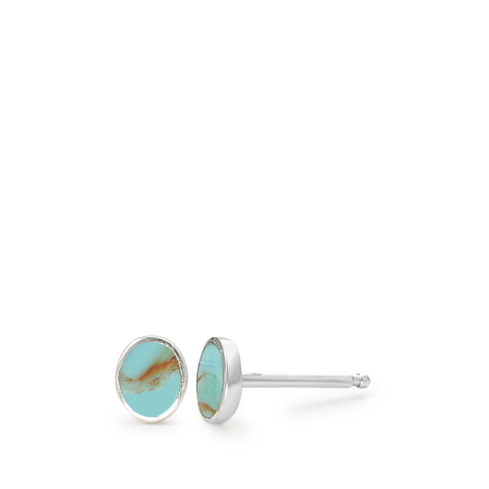 Clous d'oreilles Argent Turquoise-563973