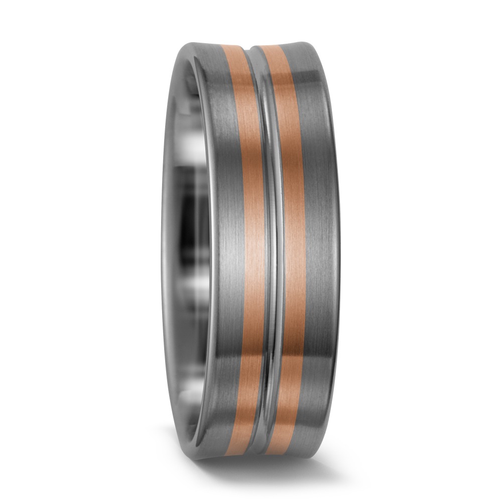 Partnerring 500 Palladium, 585/14 K Rotgold-564162
