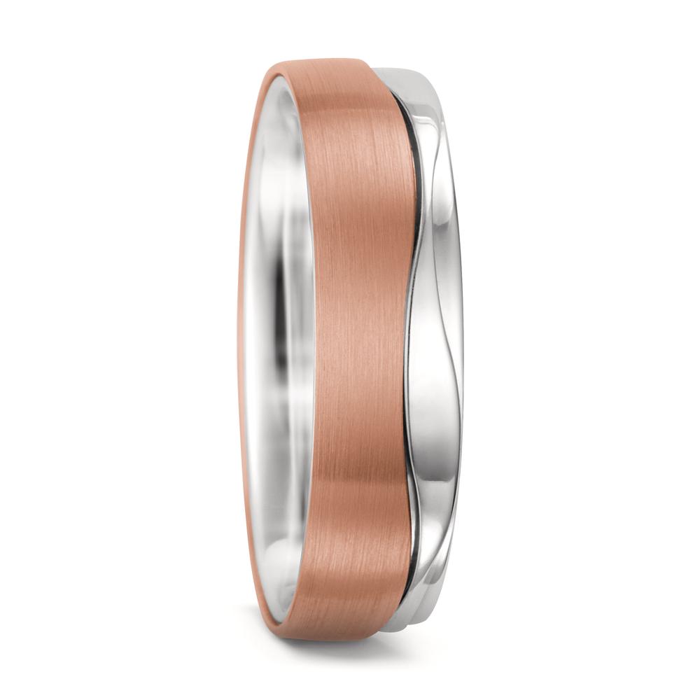 Partnerring 750/18 K Weissgold, 750/18 K Rotgold-564586