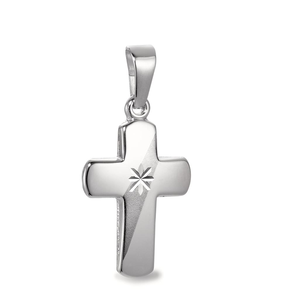 Pendentif Or blanc 18K Croix-565007