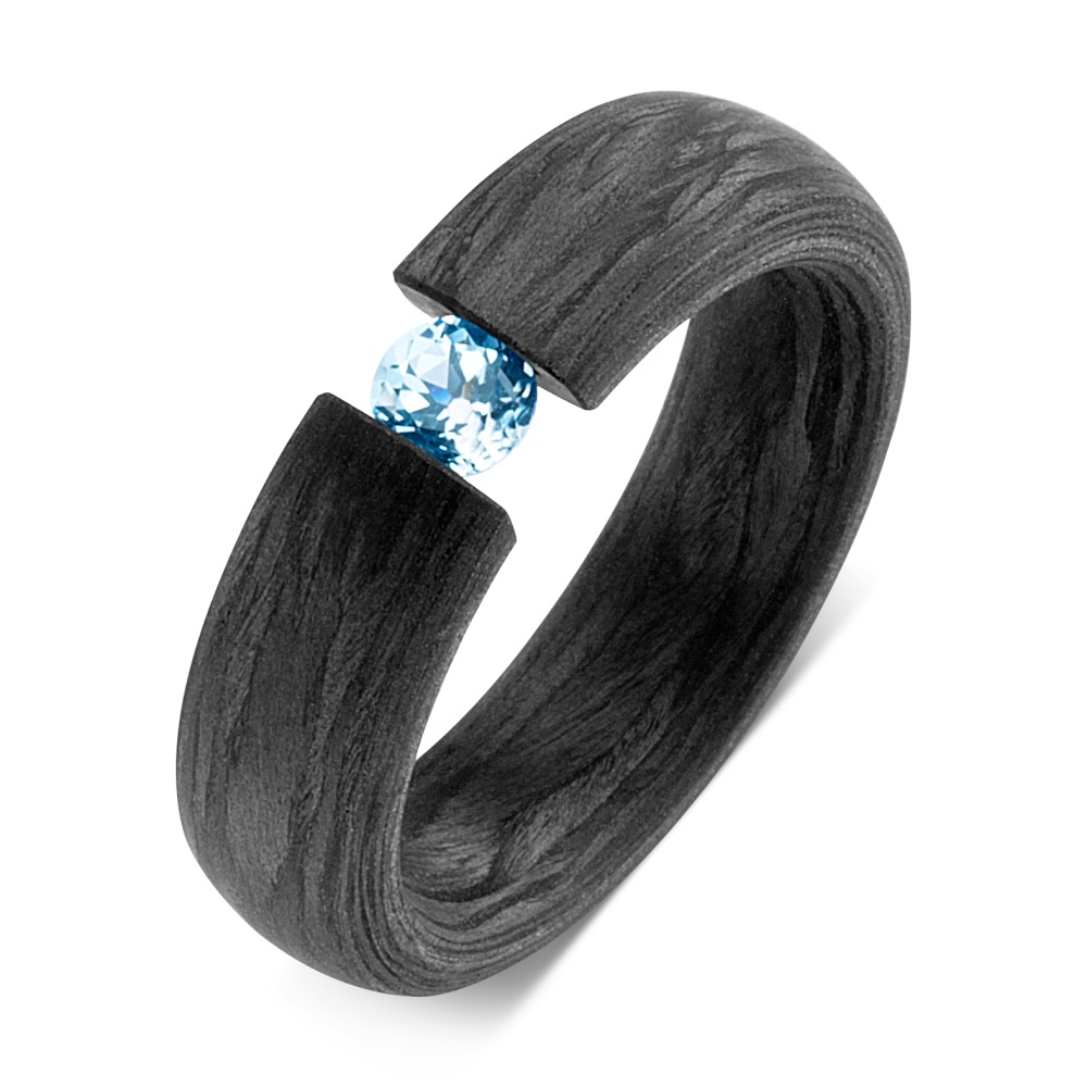 Bague Carbone Topaze bleu-565301