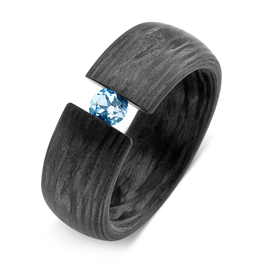 Bague Carbone Topaze bleu-565305