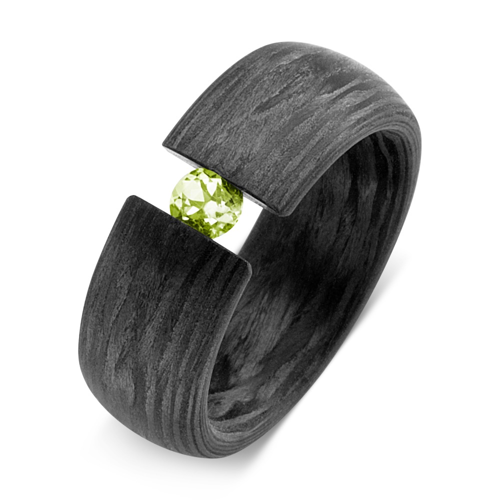Bague Carbone Péridot vert-565308