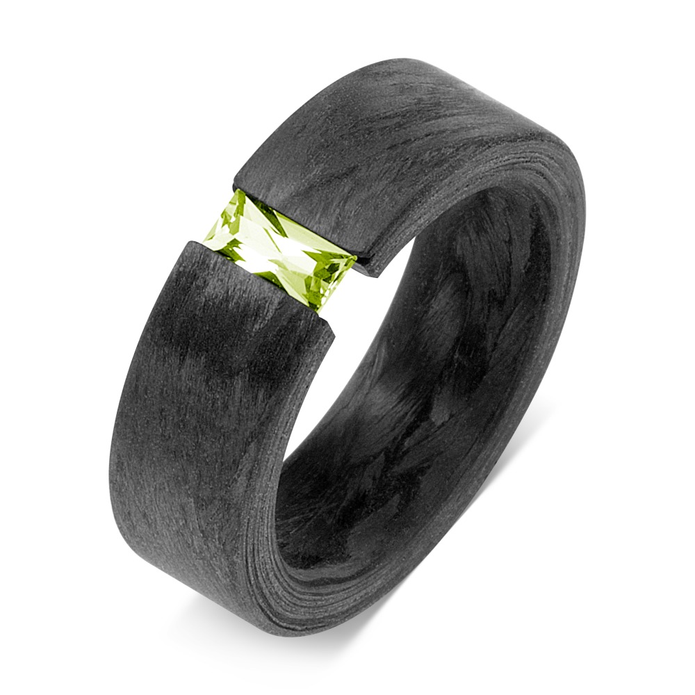 Bague Carbone Péridot vert-565336