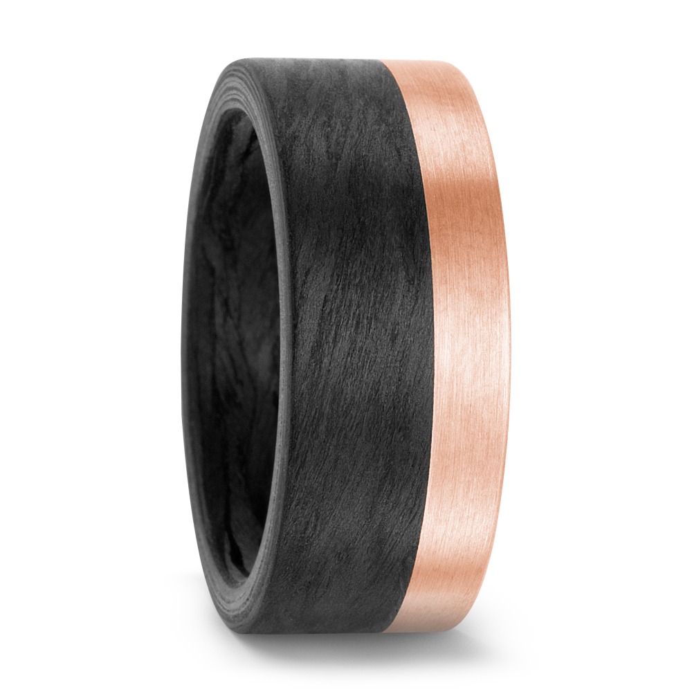 Bague Carbone, Or rouge 18K-565358