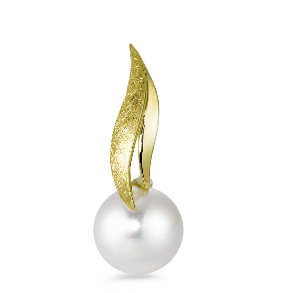 Pendentif Or jaune 18K perle d'eau douce blanc, 9.5 mm-565906