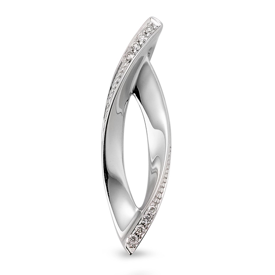 Pendentif Or blanc 18K Diamant blanc, 0.04 ct, 8 Pierres, brillant, w-si-565959