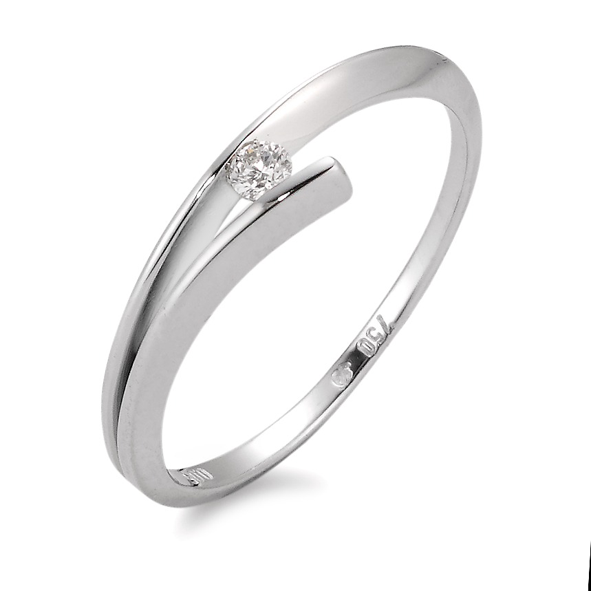 Bague Or blanc 18K Diamant blanc, 0.05 ct, brillant, w-si-566030