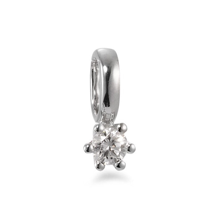 Pendentif Or blanc 18K Diamant blanc, 0.05 ct, brillant, w-si-566110