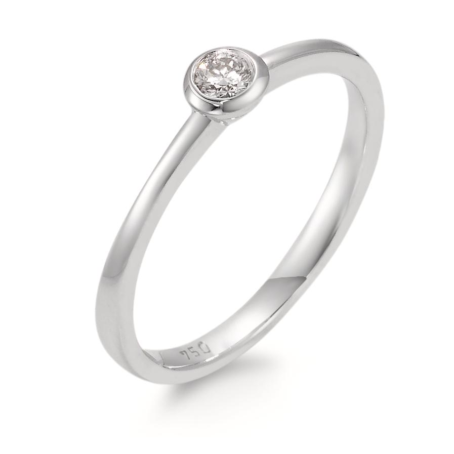 Bague Or blanc 18K Diamant blanc, 0.10 ct, brillant, w-si-566128