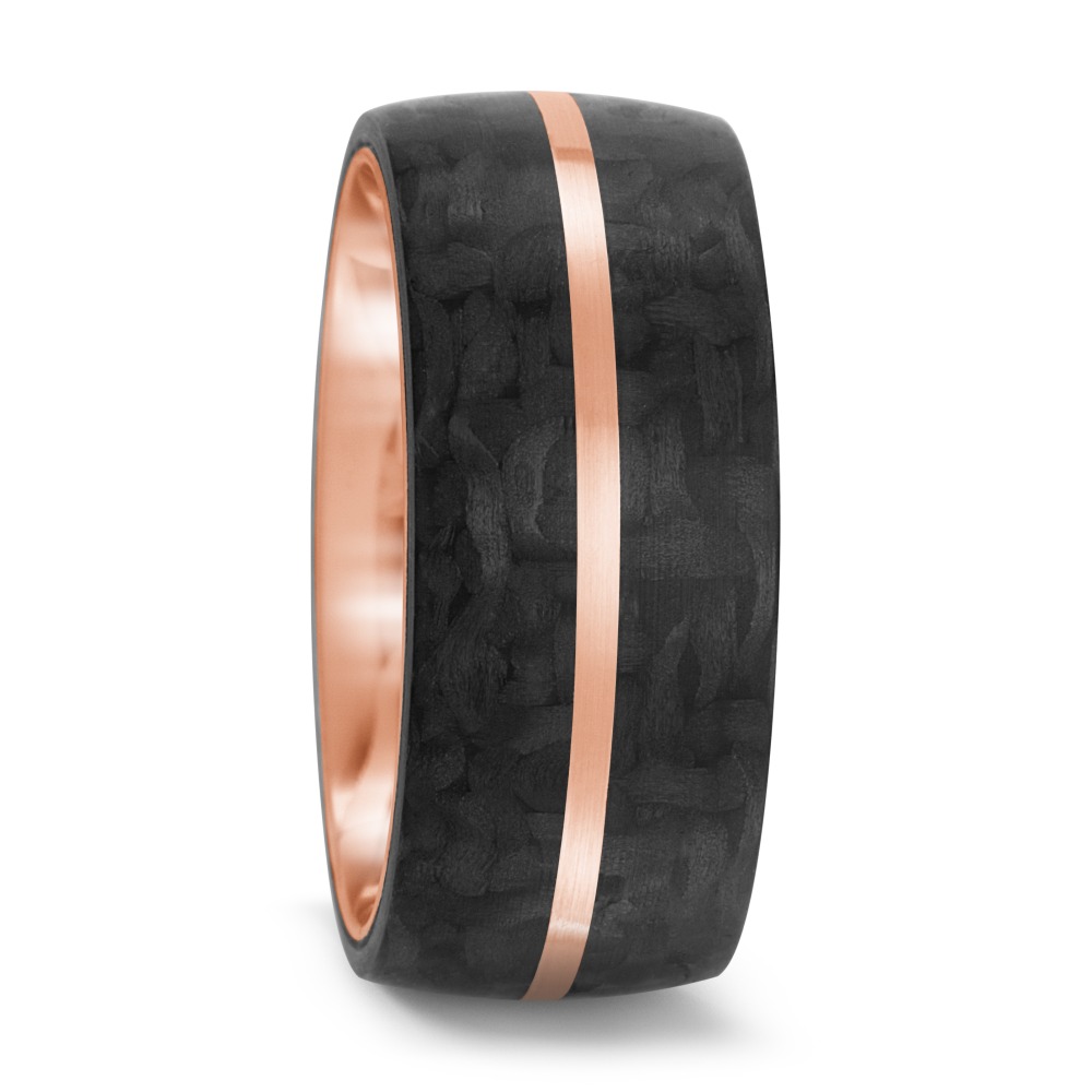 Alliance Or rose 14K, Carbone-567235