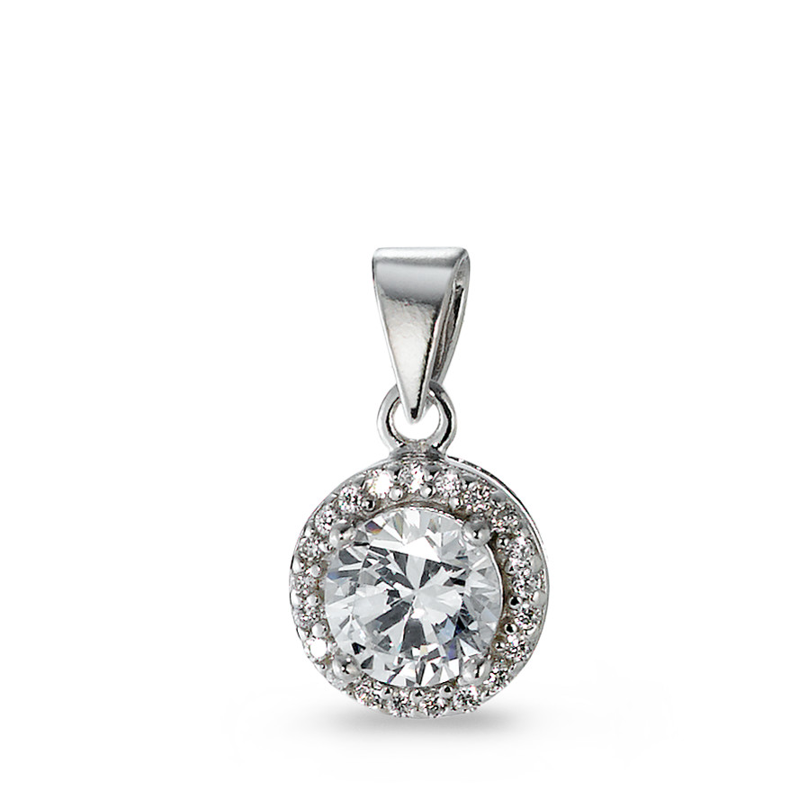 Pendentif Argent Zircone Rhodié-567959