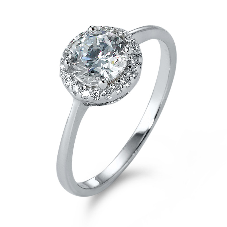 Bague Argent Zircone Rhodié-567961