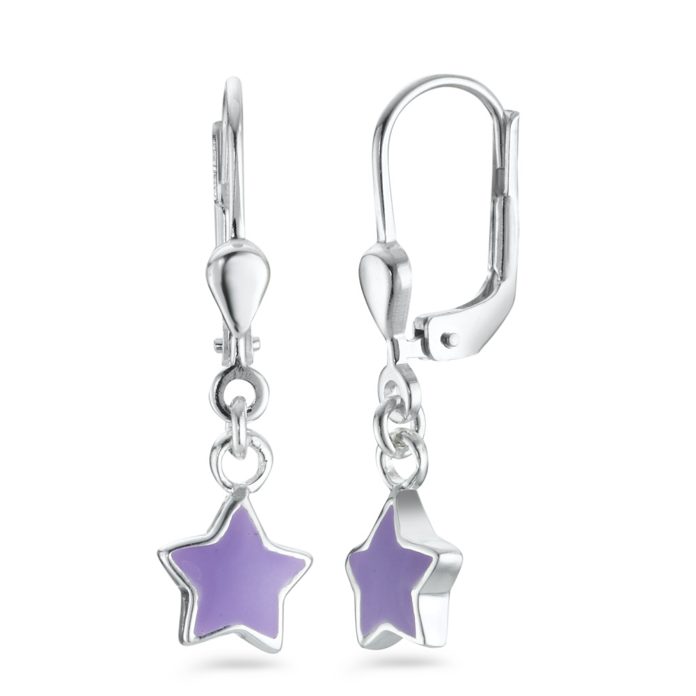 Pendant d'oreilles Argent Laqué Étoile-568716